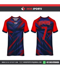 RED NAVY CRYSTAL   SOCCER JERSEYS